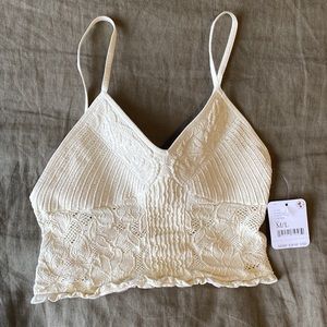 NWT!▪️Free People Ivory Candy Seamless Bra